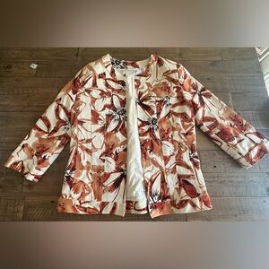 Alfred Dunner floral‎ blazer- Size 10
